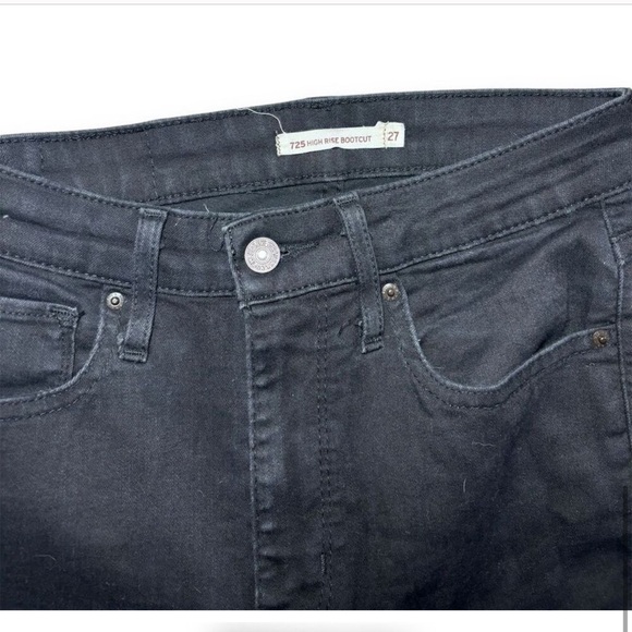 Levi's High Rise Bootcut Raw Hem Jeans  size 27 - Picture 8 of 9
